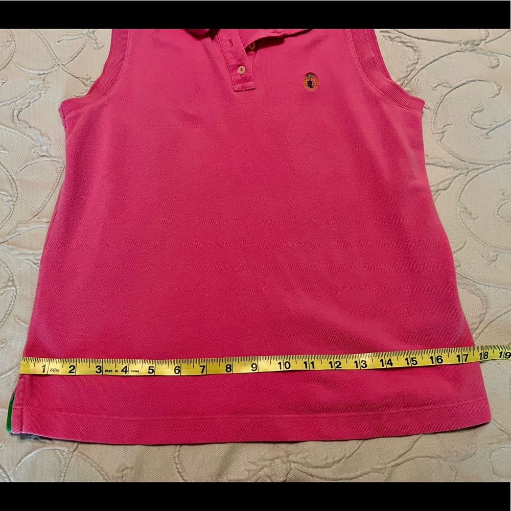 Lauren Ralph Lauren 100% cotton pink polo shirt size - M - Picture 5 of 7